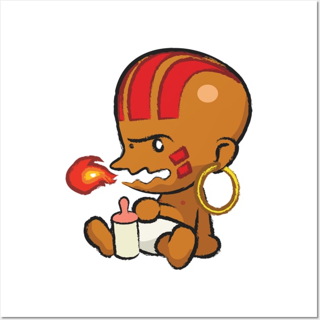 Baby Street Fighters: Dhalsim Wall Art by ohshirtdotnet